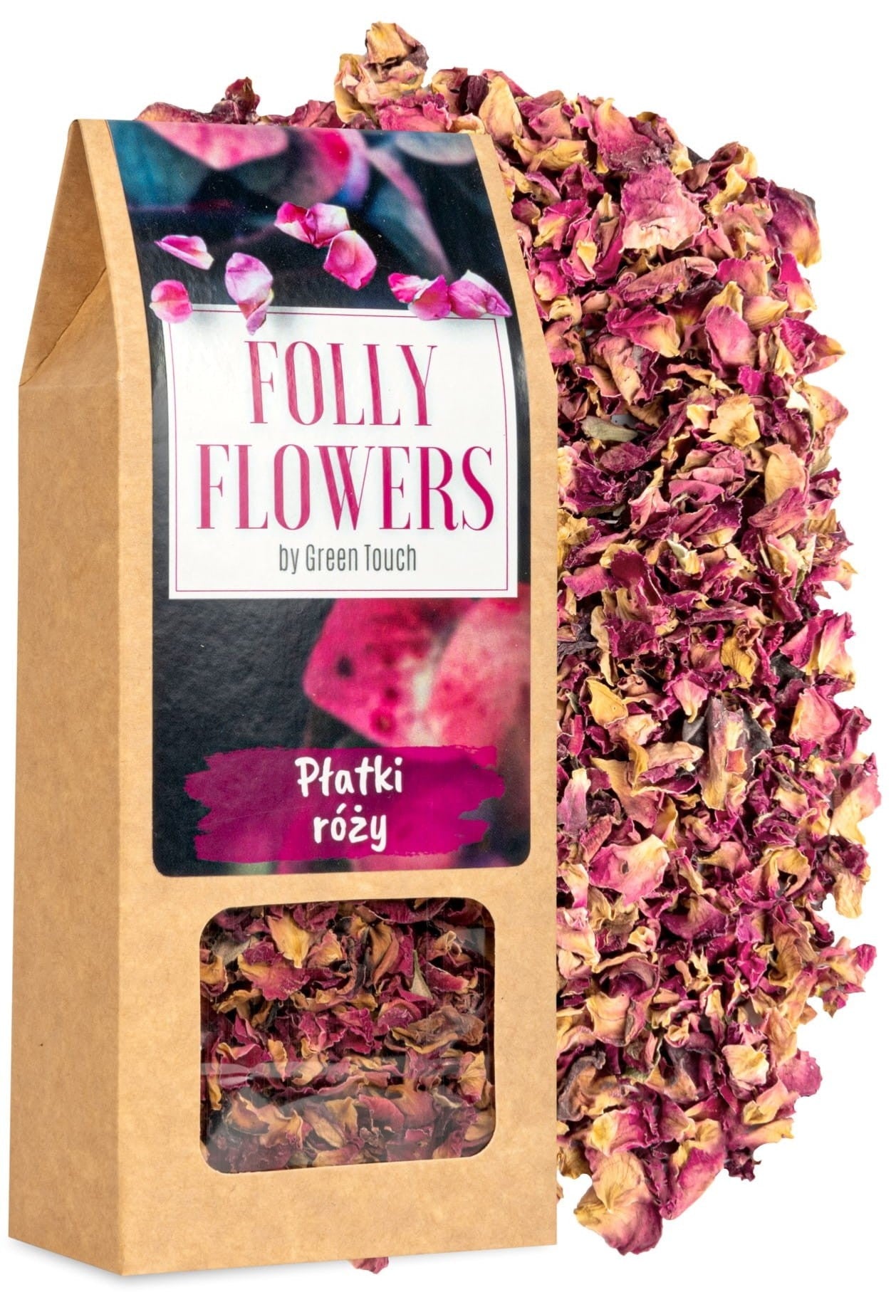 Płatki róży suszone kwiaty jadalne 20g