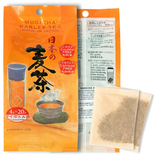 Japońska herbata jęczmienna Mugicha w saszetkach 80 g (4 g x 20) bez kofeiny